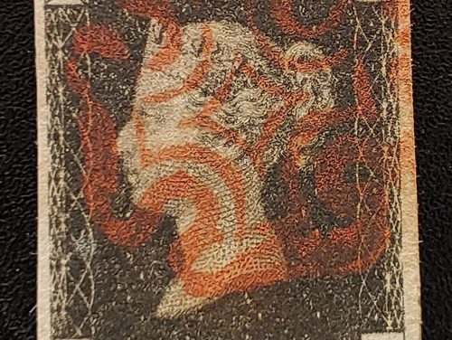 G.B. #1 VF Red M/C Used 1840 1d Black Position G-I