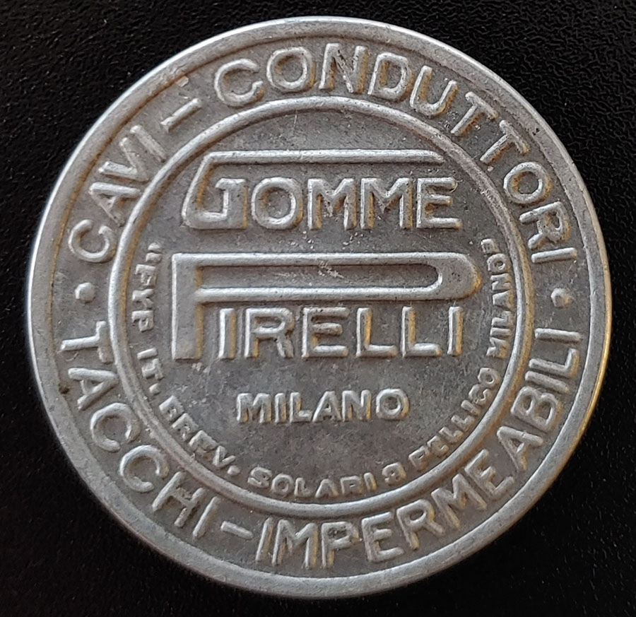 Italy Gomme Pirelli Milano 10c encased postage, ex Goodhelpsen