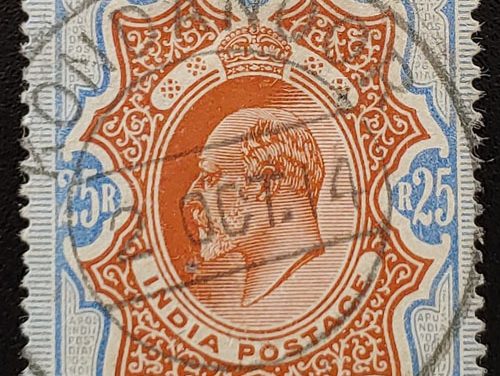 India #76 2 Oct 1914 CDS Used Edward VII 25 Rupees