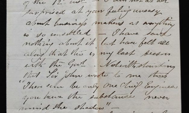 Camp on Bird Tail River 1 Oct 1880 Marcus Smith Letter to his wife