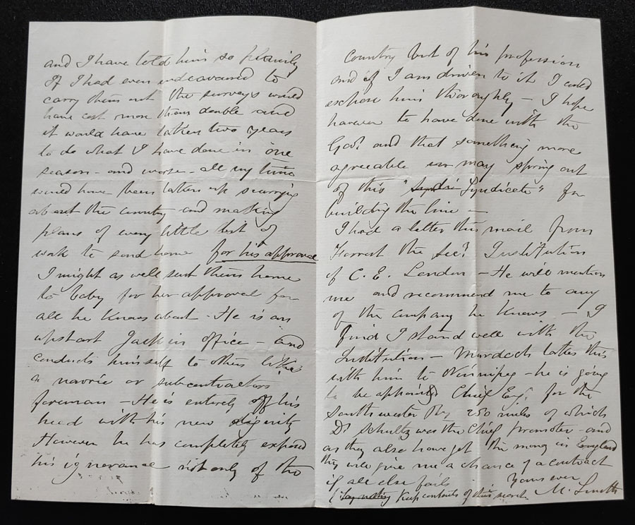 Camp on Bird Tail River 1 Oct 1880 Marcus Smith Letter to his wife