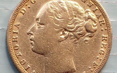 Australia F/VF 1874S Queen Victoria Gold Sovereign