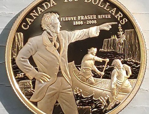 Canada Proof 2008 Fraser River $100 Gold #1539/3089 .225 oz AGW