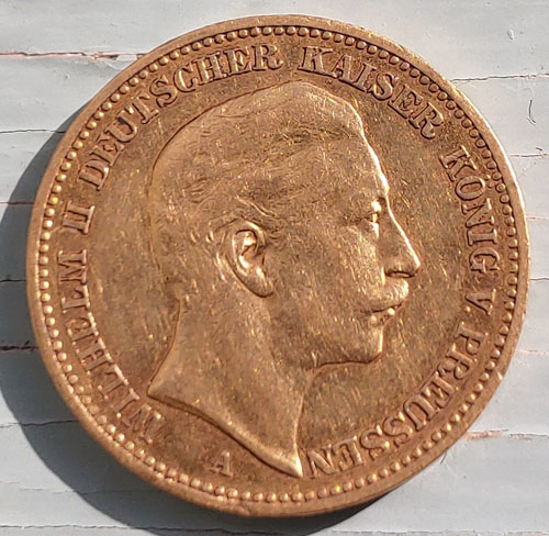 Prussia XF 1900A Wilhelm II Gold 20 Mark .2305 oz AGW