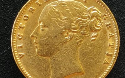 G.B. XF 1849 Shield Type Queen Victoria Gold Sovereign .2355oz AGW