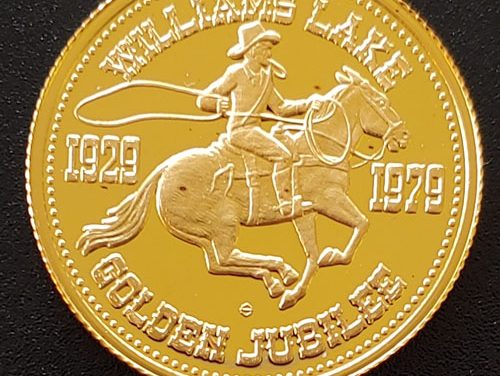 Williams Lake, B.C. Proof 1979 .999 Fine 28gm Gold Trade Dollar