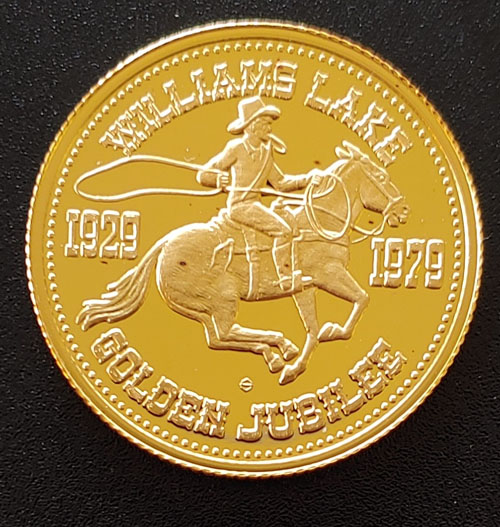 Williams Lake, B.C. Proof 1979 .999 Fine 28gm Gold Trade Dollar