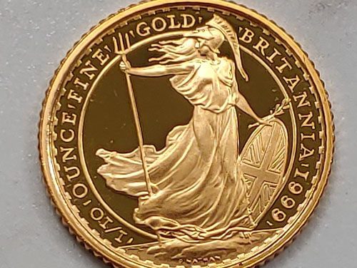 G.B. Proof 1999 1/10oz pure Gold 10 Pounds, only 1078 issued