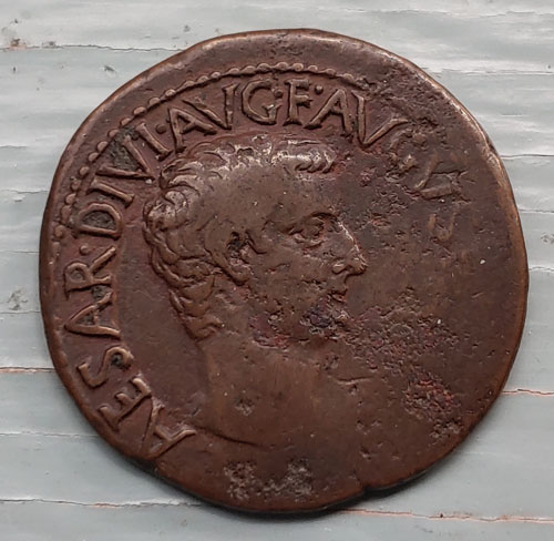Tiberius 14-37 AD 11gm AE Dupondius