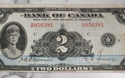 Bank of Cda #BC-3 Fine+ 1935 Queen Mary $2 Bill