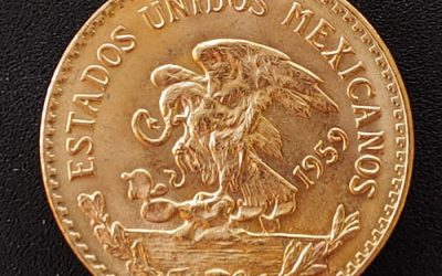 Mexico BU 1959 .900 Fine Gold 20 Pesos .4792oz AGW