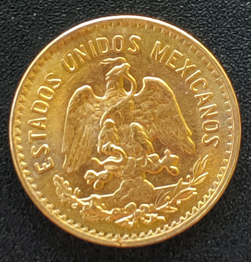 Mexico Unc 1955 Gold 5 Pesos .1198oz AGW