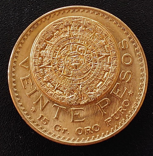 Mexico BU 1959 .900 Fine Gold 20 Pesos .4792oz AGW