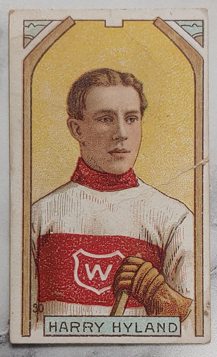 Harry Hyland #30 1911/12 Imperial Tobacco Hockey Card, tear
