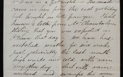 Shoal Lake, N.W.T. 27 Sep 1880 Marcus Smith 2 pg letter to his wife