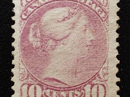 Canada #40b VF Unused 10c Small Queen shade