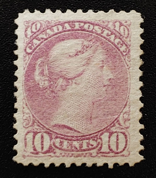 Canada #40b VF Unused 10c Small Queen shade $1750