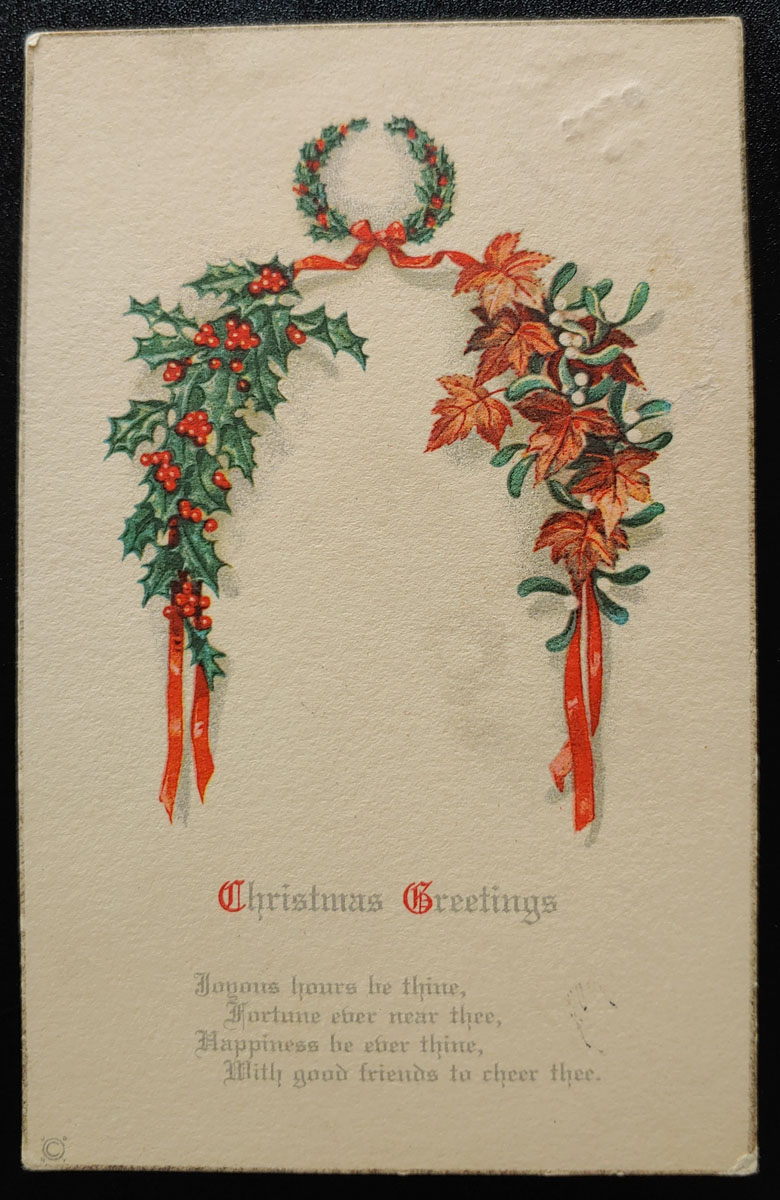 Canada #105LW 22 Dec 1925 1c Lathework Postcard, ex Goodhelpsen
