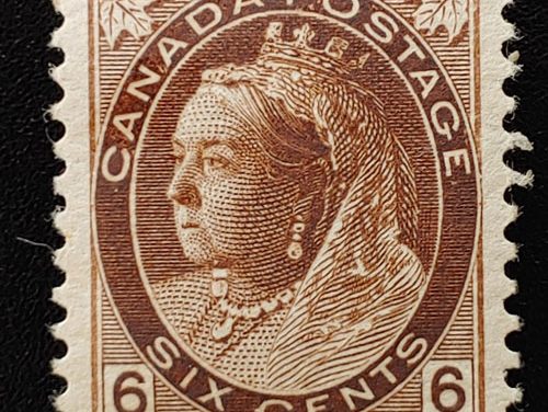 Canada #80 VF Mint HR 1898 6c QV Numeral