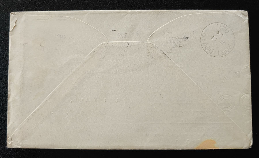 Canada #105LW 16 Jl 1924 1c Lathework Ad Cover, ex Goodhelpsen