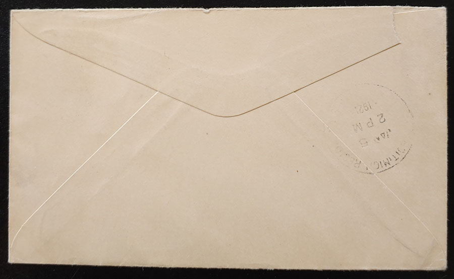 Canada #108LW 4 Jan 1931 3c Admiral Lathework Cover, ex Hennok