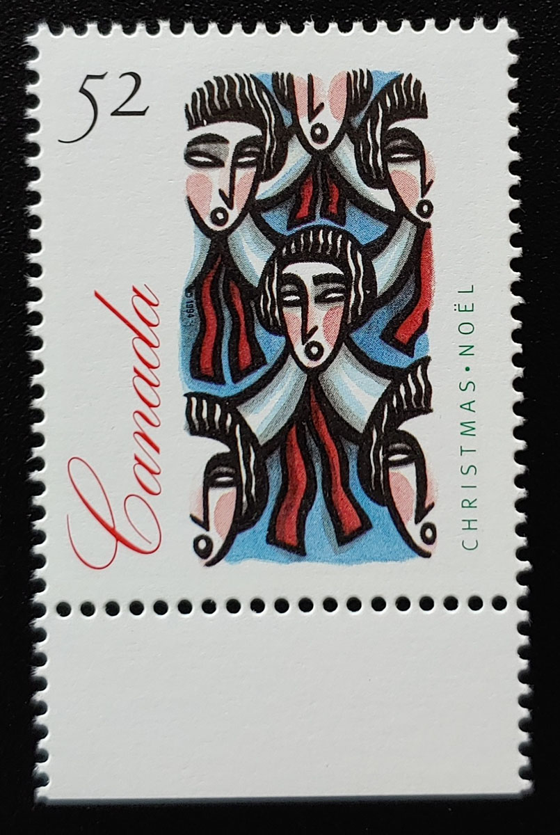 Canada #1534 VFNH 1994 unissued 52c Christmas $200