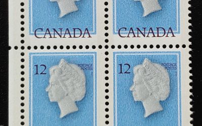 Canada #713 Never Hinged 1977 12c QEII LL Shift Block (4)