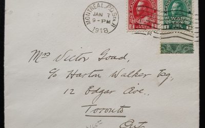 Canada #MR1LW 7 Jan 1918 Montreal/Toronto Lathework Cover