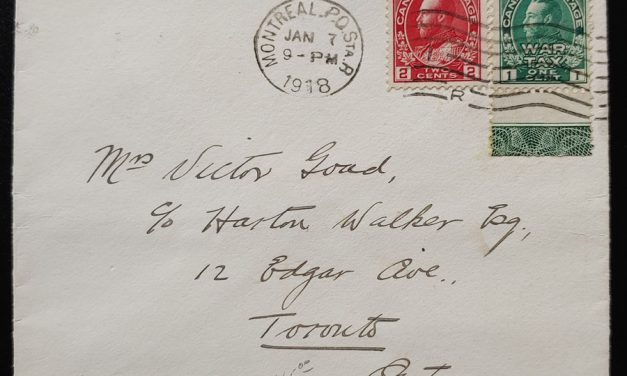 Canada #MR1LW 7 Jan 1918 Montreal/Toronto Lathework Cover