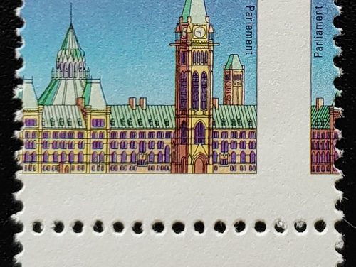 Canada #1163 Never Hinged 1987 37c Parliament Misperf ex Penko