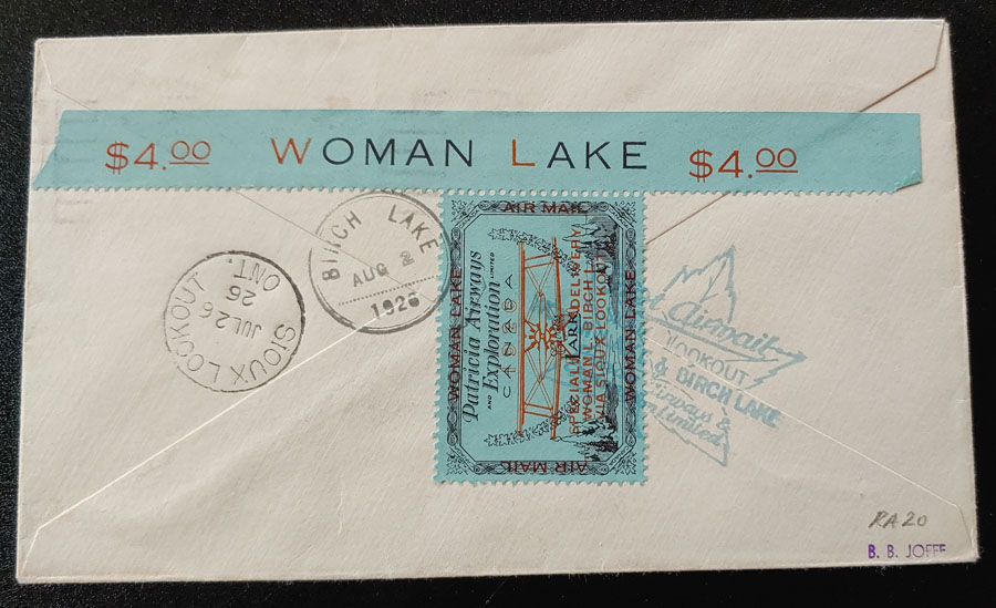 Canada #CL18 July 24/6 Aug 1926 52c Patricia Airways Flight Cvr $300