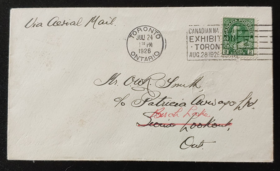 Canada #CL18 July 24/6 Aug 1926 52c Patricia Airways Flight Cvr $300