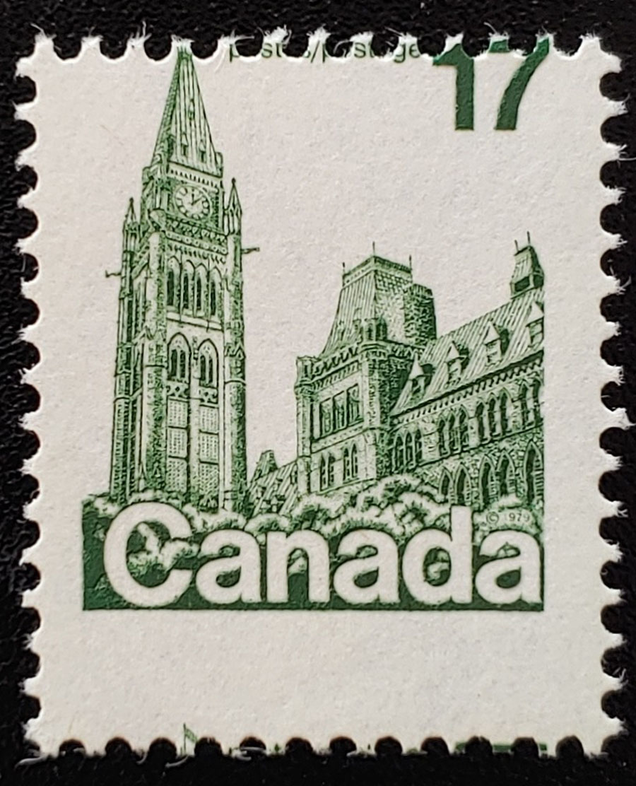 Canada #790 Never Hinged 1979 17c Parliament Misperf, ex Penko