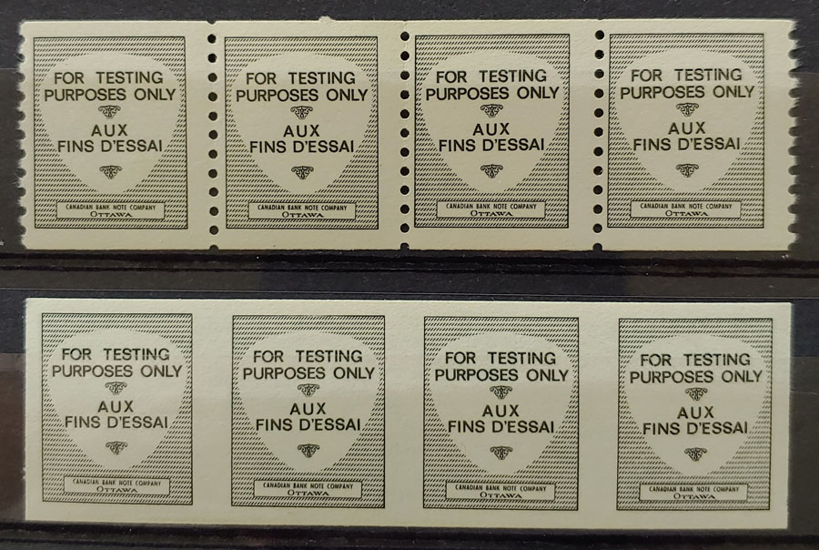 Canada #468ATC Never Hinged 6c Test Coil Strip of Four duo $260