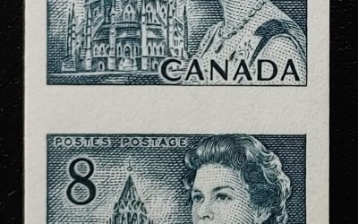 Canada #550a XFNH 1971 8c Centennial Imperforate Coil Pair