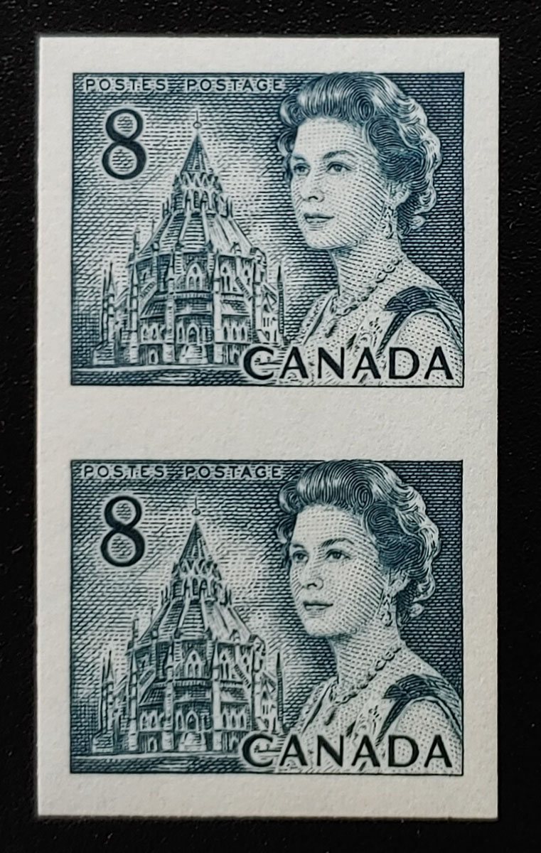 Canada #550a XFNH 1971 8c Centennial Imperforate Coil Pair $750