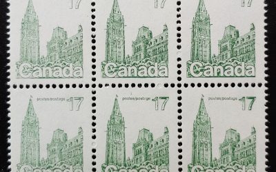 Canada #790 Never Hinged 1979 17c Underinked Block of Six