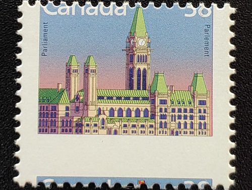 Canada #1165 Never Hinged 1988 38c Parliament Misperf, ex Penko