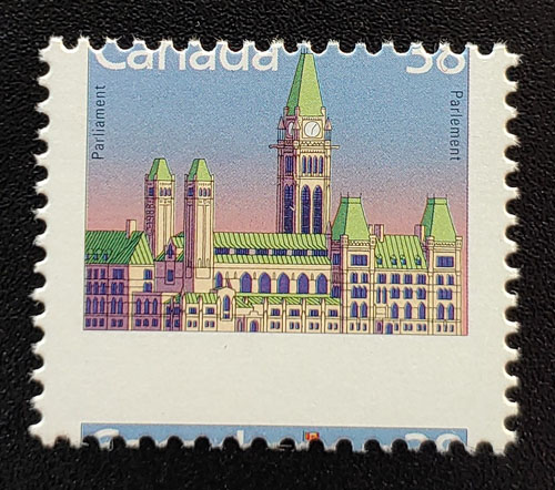 Canada #1165 Never Hinged 1988 38c Parliament Misperf, ex Penko