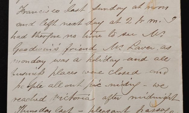 Victoria, B.C. 9 June 1881 4-sided Marcus Smith Letter to his wife