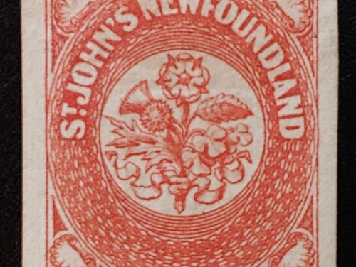 Newfoundland #8 VF Mint HR 1857 8d Vermilion