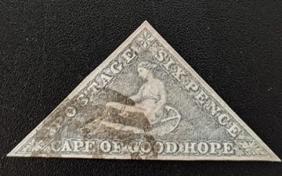 Cape of Good Hope #5c VF Used 1858 6d Slate Purple