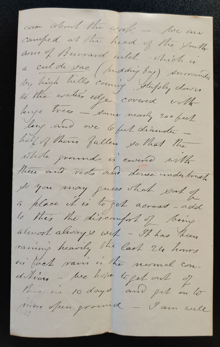 Port Moody, B.C. 26 June 1881 Marcus Smith 3-page letter to his wife