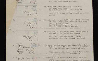 Wellburn’s typewritten, illustrated notes on Dr. Causland’s Covers