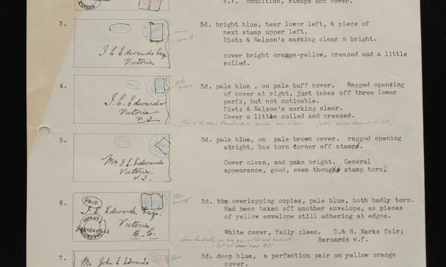 Wellburn’s typewritten, illustrated notes on Dr. Causland’s Covers