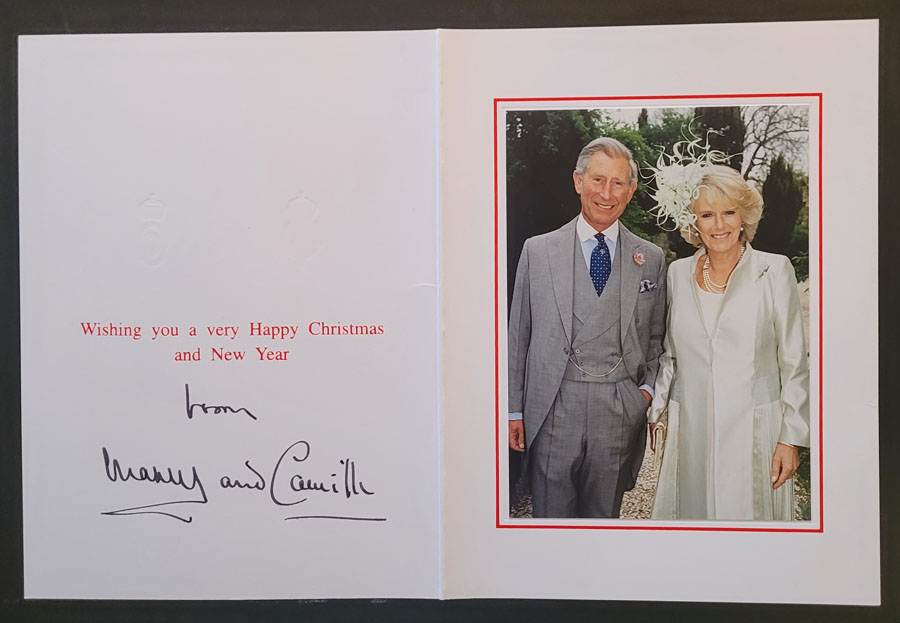 Prince Charles and Lady Camilla Signed 2006 Christmas Card