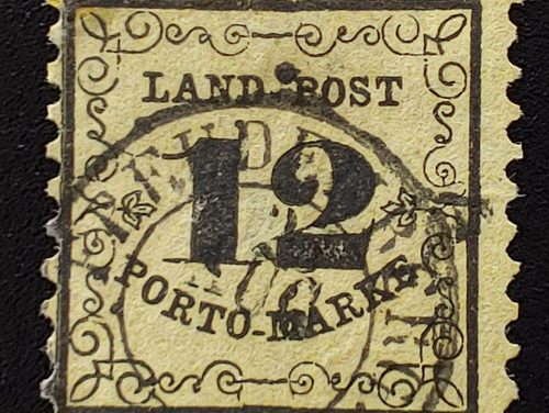 Baden #LJ3 Used 20 Aug 1862 12kr Due