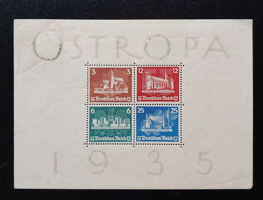 Germany #B68 Unused Ostropa Souvenir Sheet, sml tear US$975