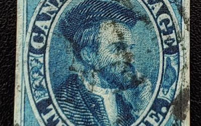 Canada #7 VF Used 1855 10d Cartier