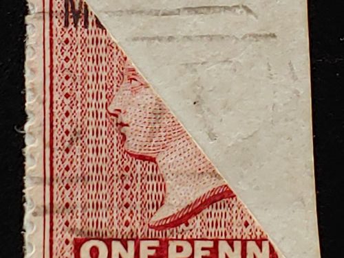 Montserrat #1a Used 1883 1d Red Bisect on piece